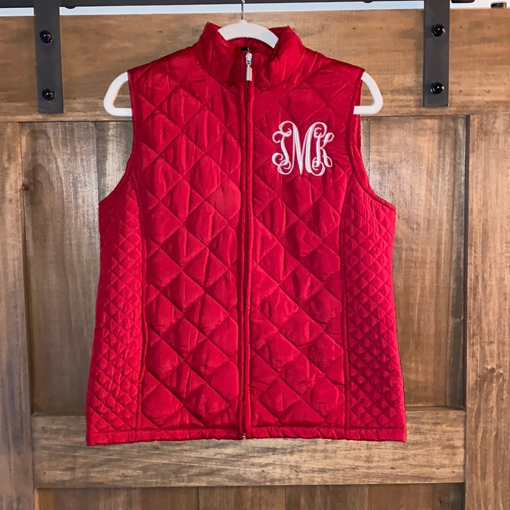 Monogrammed Puff Vest (tMk)
